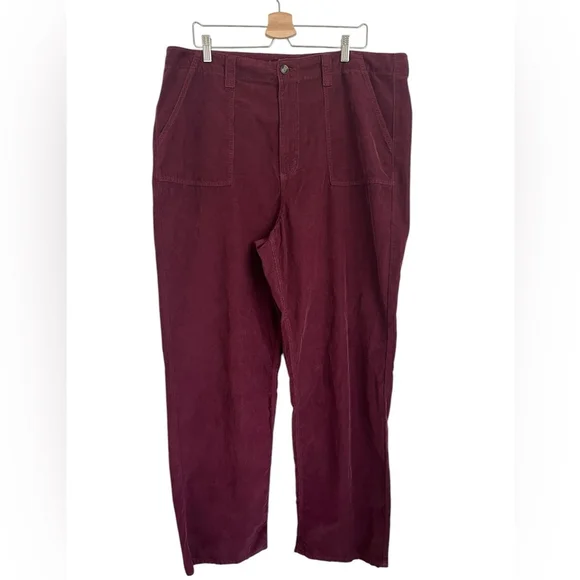 American Eagle Outfitters Burgundy Corduroy Pants - Picture 2 of 15